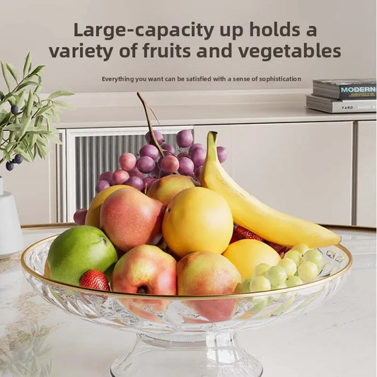 Prato de frutas de pés altos para sala de estar, novo prato de lanche estilo simples