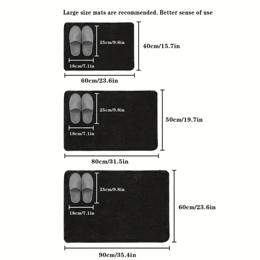 3D antiderrapante banheiro esteira, absorvente capacho, cobblestone gravado tapete, porta tapetes, máquina lavável, secagem rápida