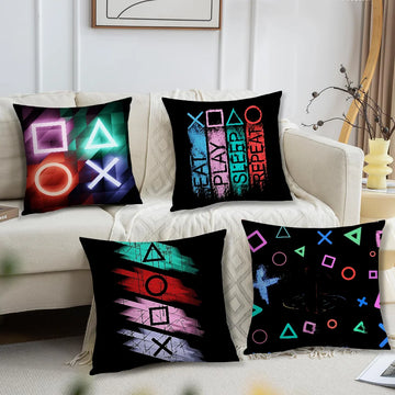 Legal p-playstation moda gamer almofada para o quarto carro café sala macia e sala de estar sofá capa de almofada decorativa